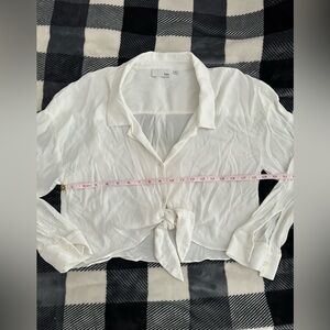 ARITZIA Wilfred Free Front-Tie Blouse US L